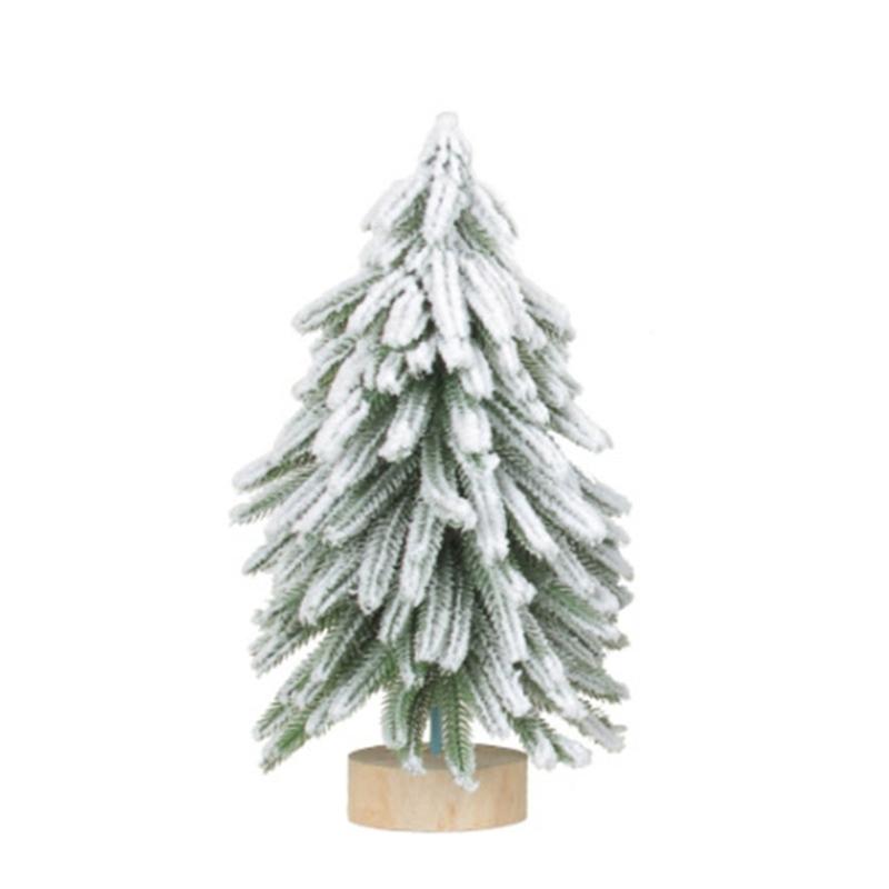 Искусственная Мини-Ёлка Сосны с Деревянным Основанием Настольное Украшение Зимние Поделки Украшения Новогодний Подарок 2024