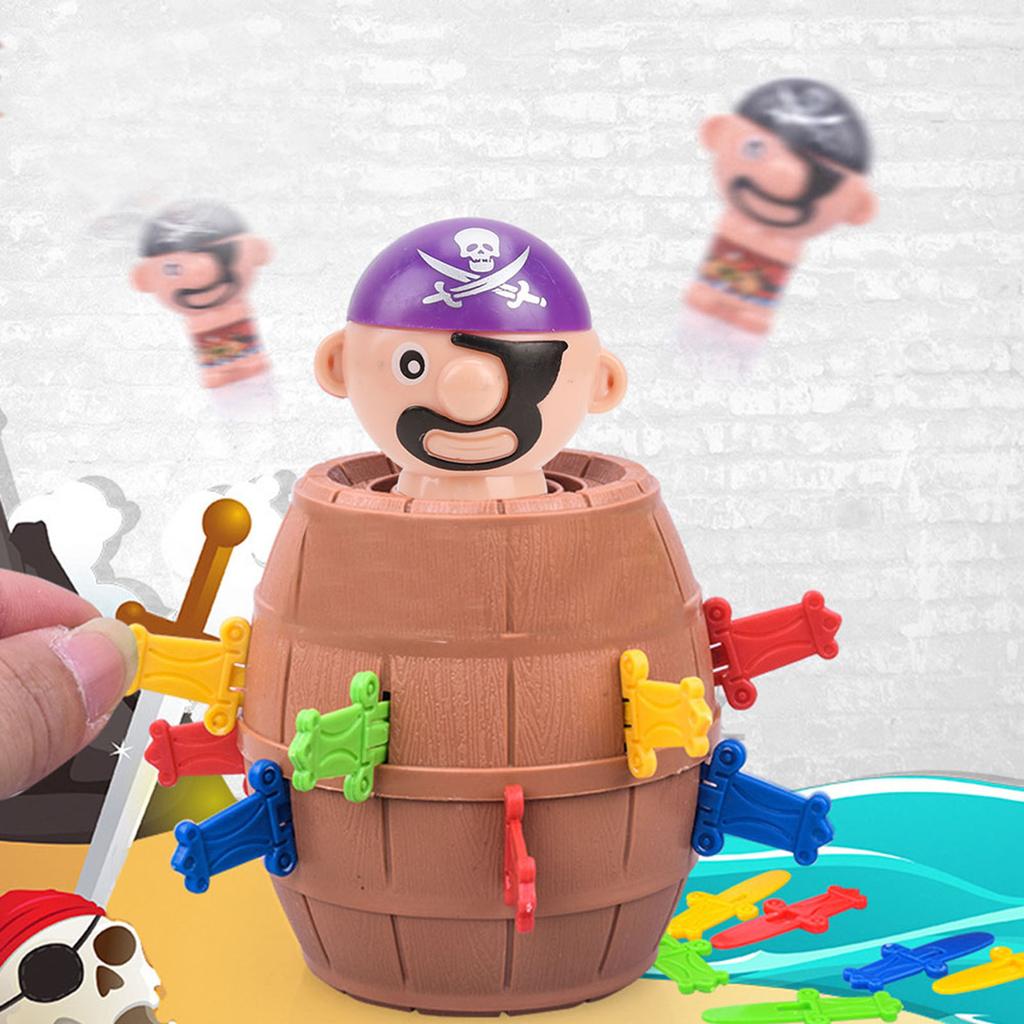 Funny Jumping Pirate Barrel Game Toy Tricky Toy Adult Kids Party Game
