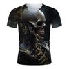 Q Edition Cute Skull Summer Men T Shirts Lightweight Breathable Casual Kids Round Neck Sleeve Short Streetwear Oversized Tops
