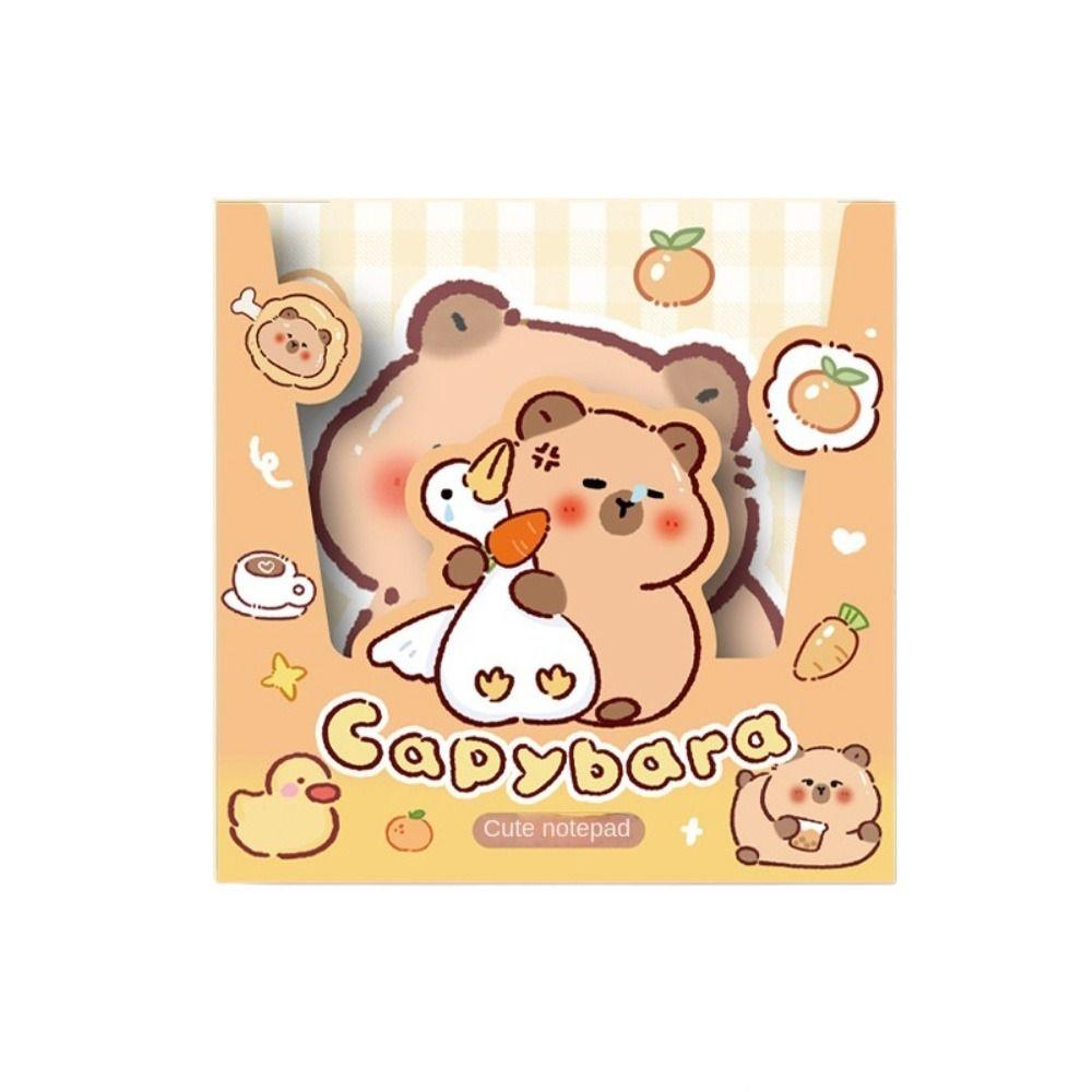 Декоративные бирки Мультяшные блокноты для заметок Стационарные милые блокноты для заметок Capybara Keypoint Marker