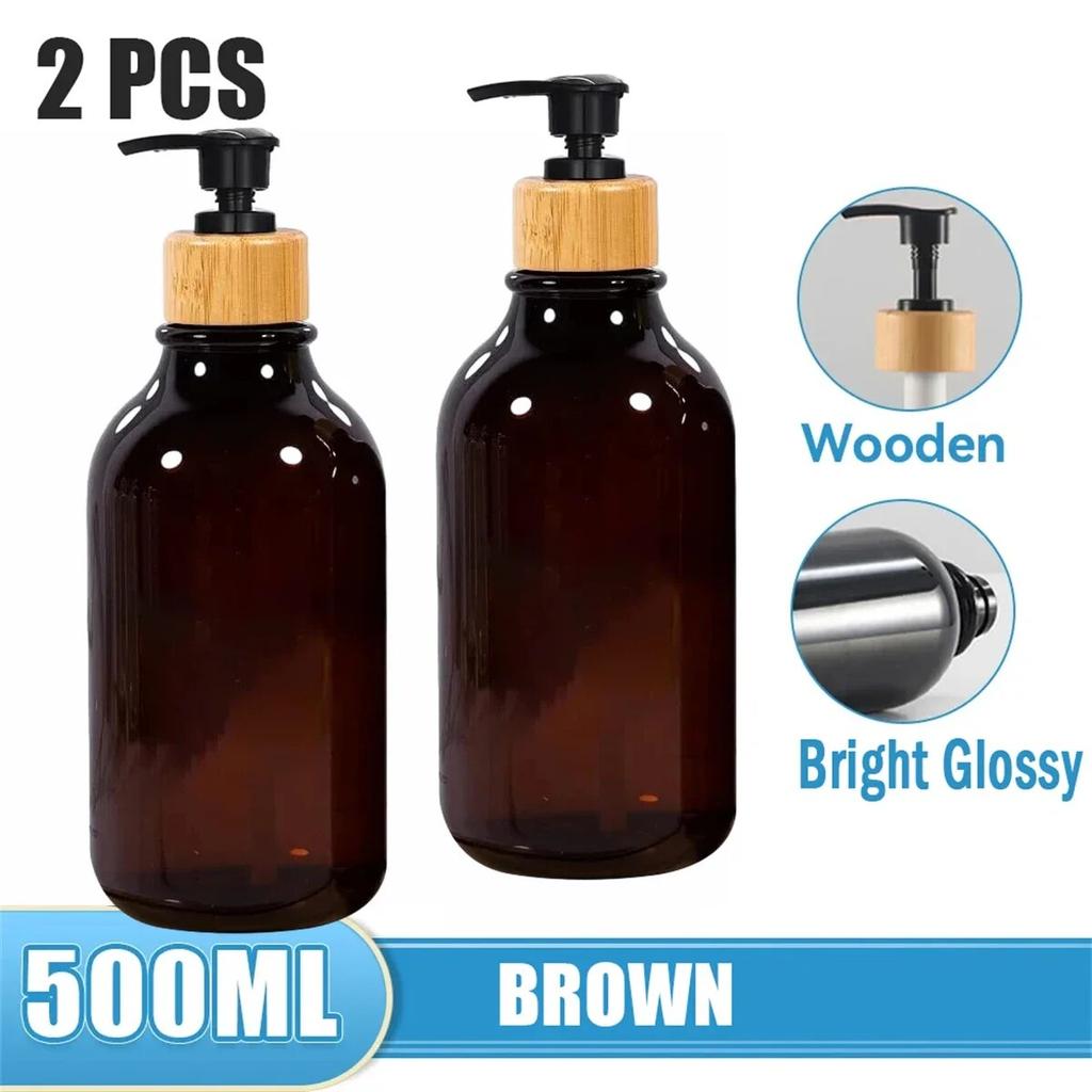 500ml Soap Dispenser Refillable Plastic Shoulder Bottle with Lotion Pump Shampoo Shower Gel Bottles Refillable Lotion Liquid