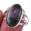 Ruby In Zoisite Handmade Lab-Created 925 Sterling Silver Jewelry Ring S.9 A9K09
