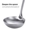 Половник для супа Yousheng с ручкой, устойчивой к ожогам, из жаропрочной нержавеющей стали марки 304, облегчающий труд сервировочный суповой инструмент для выпечки