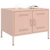 VidaXL Table Basse, Table d'Appoint avec Pieds, Bout de Canapé avec Porte, Meuble de Rangement Salle de Séjour, Rose 843031
