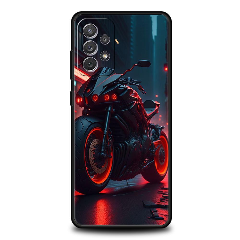 Чехол для телефона на мотоцикл для Samsung Galaxy A15 A14 A25 A54 A34 A51 A71 A72 A73 A32 A52 A52S A11 A21S A31 A41 5G Мягкий чехол Capas