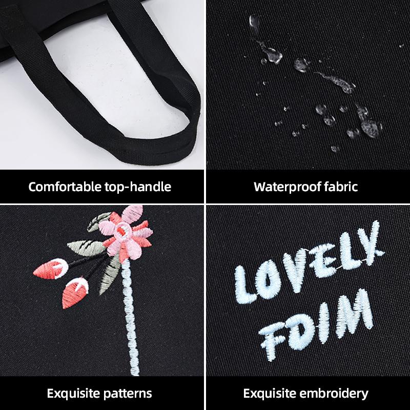 2025 Новая Мода Вышитая Сумка Большая Вместимость Легкая Многокарманная Сумка Через Плечо Досуг Джокер Дорожная Сумка