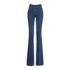 Denim Bell-bottom Pants for Women In Autumn New High-waisted Style, Slim and Draped, Slim Fit and Slightly Bell-bottom Pants for Covering Hips