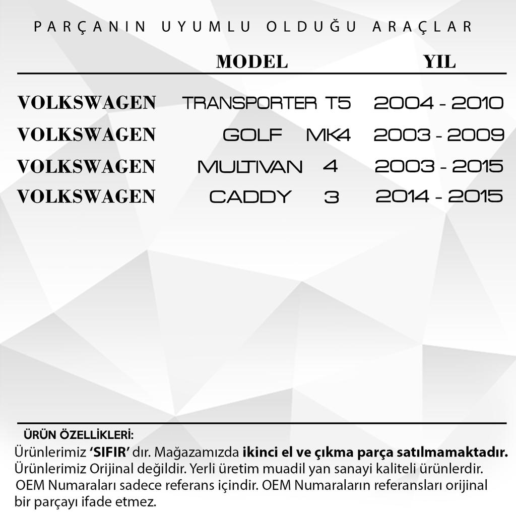 Ручка двери Нижняя часть-правая-левая для VW Transporter T5, Caddy, Multivan