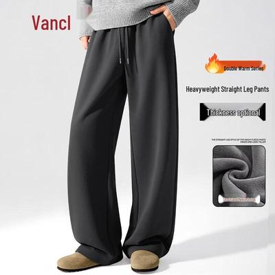 Мужские зимние флисовые повседневные брюки прямого кроя VANCL