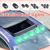 Светодиодная крышевая солнечная RGB стробоскопическая подсветка с дистанционным управлением, многоцветная подсветка для наружного украшения автомобиля