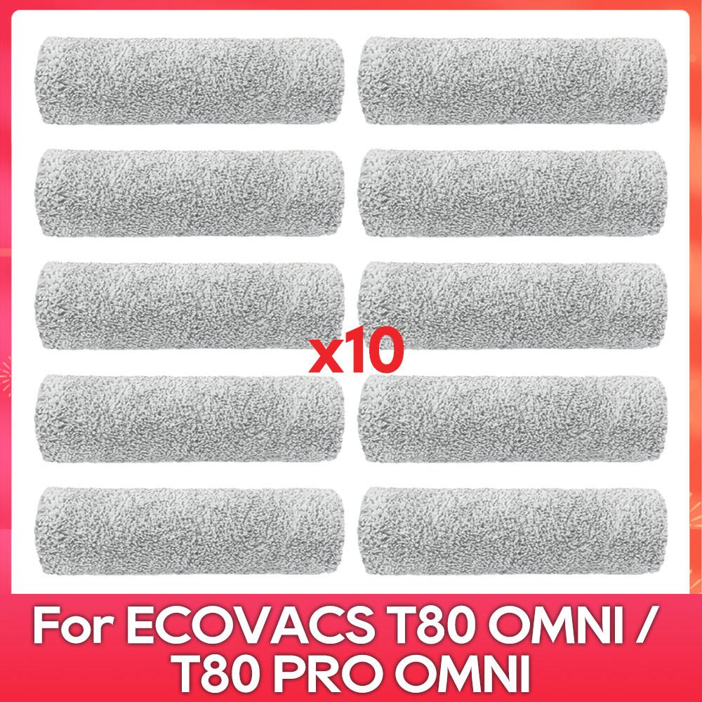 Подходит для ( ECOVACS T80 PRO OMNI / T80 OMNI ) Запчасти для пылесоса Основной ролик Ткань для швабры Боковая щетка Пылесборник HEPA-фильтр Аксессуары