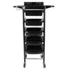 Salon Trolley Cart Black Space Saving Salon Beauty Rolling Cart for Extra Storage