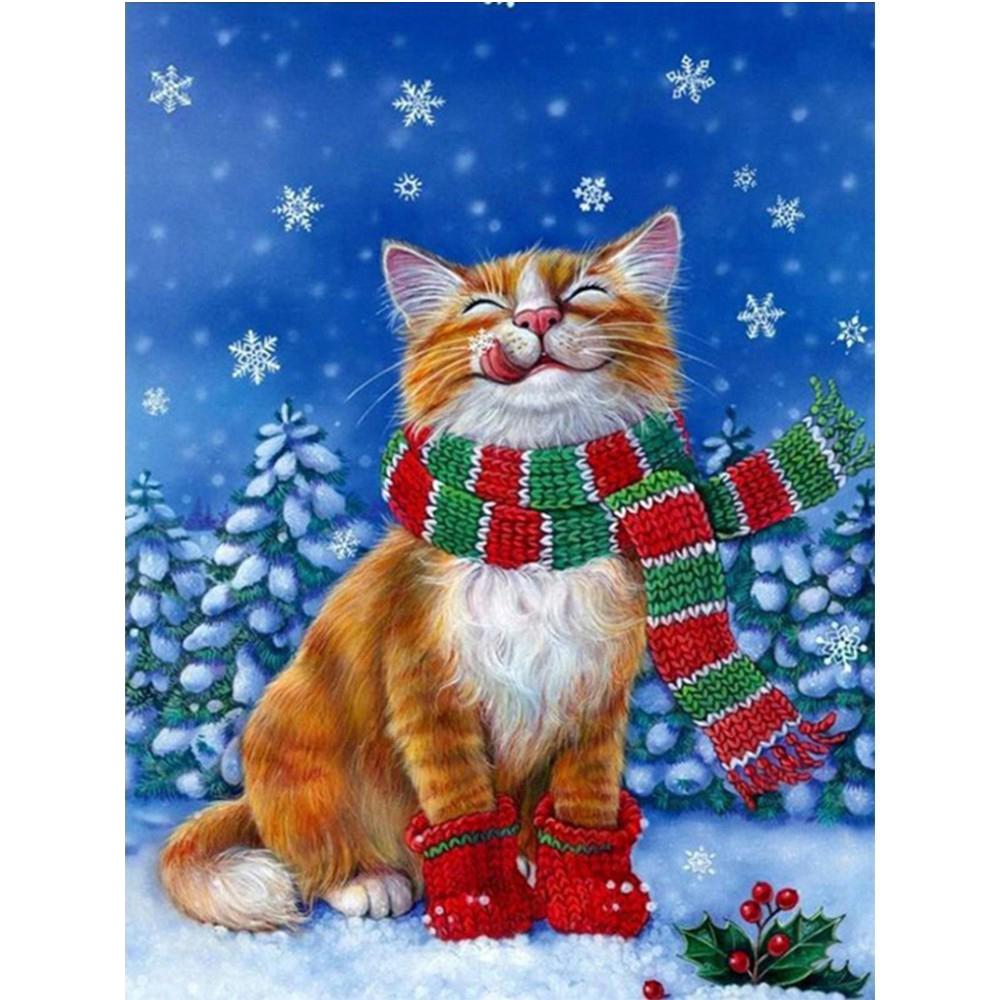 Полная квадратная/круглая алмазная живопись Горный пейзаж Горный хрусталь 5D Алмазная вышивка Тигр Олень Животное Мозаика Настенное искусство