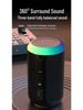 High-Power Portable Bluetooth Speaker with Colorful Subwoofer and Karaoke Functionality