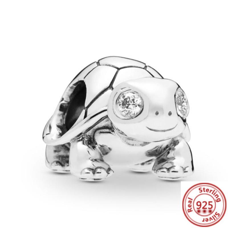 925 медь Милая серия животных Кошка Собака Слон Единорог Птица Подвеска Бусины удачи Подходят для оригинального браслета с шармами Pantaro DIY Циркон