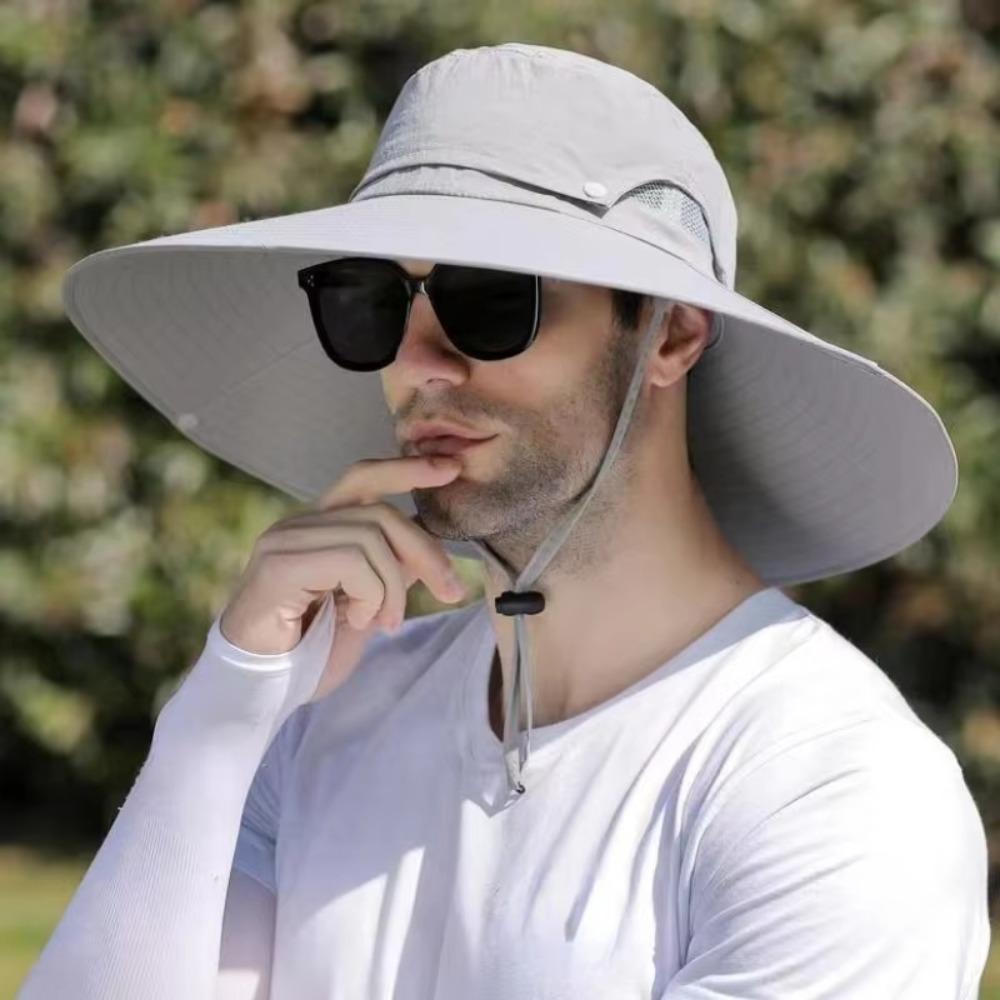 Foldable Large Brim Sun Hat Breathable Sun Protection Hat Fashion Fisherman Hat  Climbing