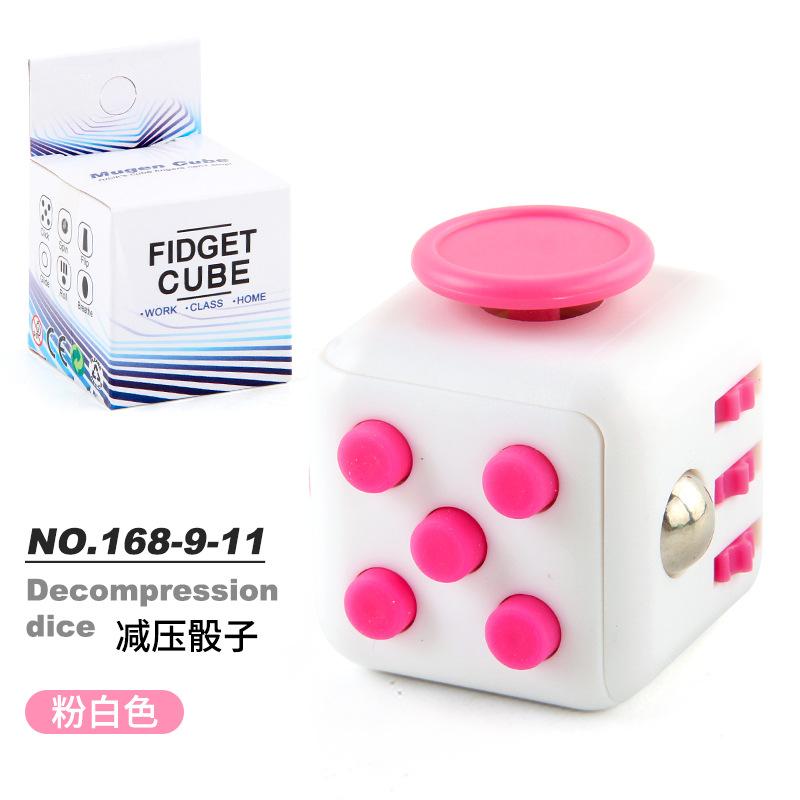 Fashion Decompression Dice Autism Adhd Anxiety Relieve Toy Adult Kids Fingertip Press Button Toys Rainbow Dice Antistress Cube