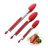 Набор из 3 кухонных щипцов, термостойкие щипцы с силиконовым наконечником для приготовления пищи, выпечки, барбекю, нескользящие волнистые зажимы для дома, ресторана