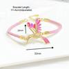 Hot Sale Zircon Hummingbird Leather Rope Braided Bird Bracelet New Fashion for Women Girls Daily Party Wear Gold-Plated Jewelry