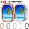 Женский Алмазный Чехол Для Redmi Watch 6 Полый Жесткий ПК Чехол-Бампер Для Redmi Watch 6 Умные Часы Защитный Противоударный Чехол