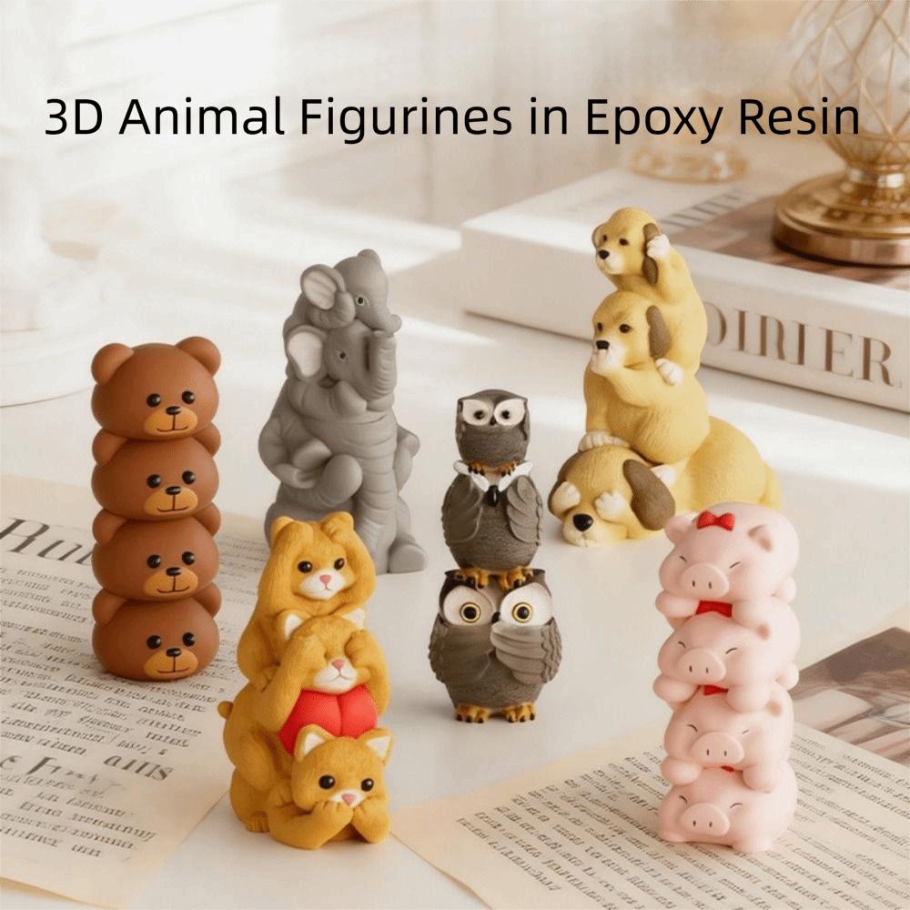 Милая Форма Животного Силиконовая Форма для Свечей Животное 3D Дизайн Силиконовая Форма для Смолы Изготовление Свечей