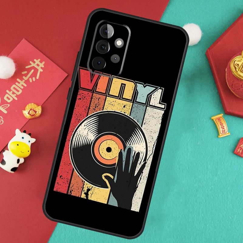 Vinyl DJ Record Art Case For Samsung Galaxy A55 A35 A15 A54 A34 A14 A52 A32 A12 A13 A33 A53 A17 A16 A26 A36 A56