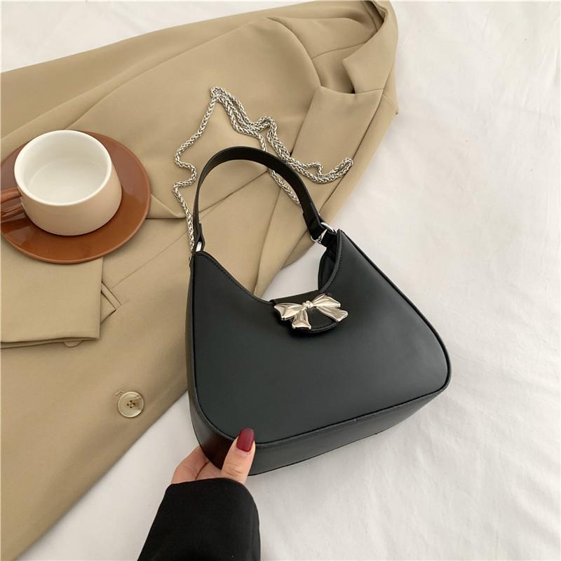 Chic Minimalist Women's Pu Handbag Elegant Spring Edition Ins Style Shoulder Bag