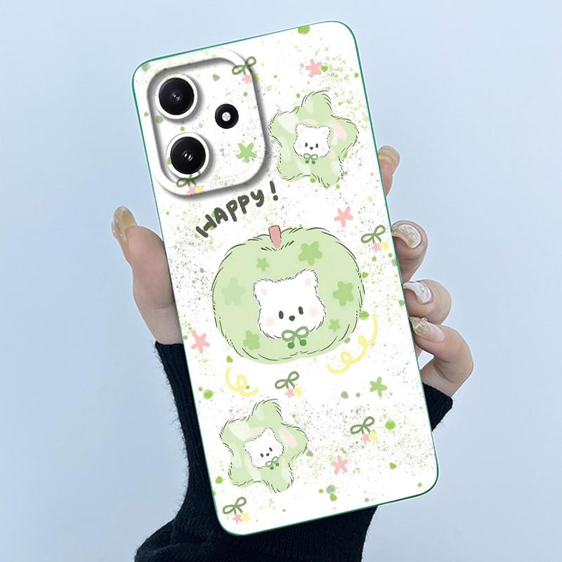 Phone Case For Xiaomi POCO M6PRO 5G Redmi Note 12R 5G Cute Panda Sweet Girls Cats Shockproof Silicone Back Cover For Redmi 12 5G