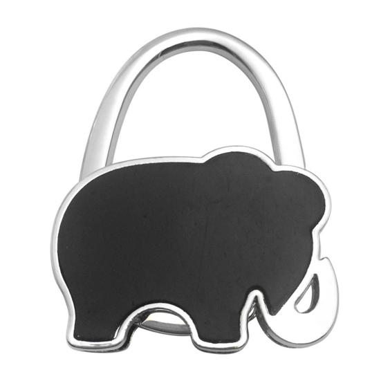 Elephant Handbag Hook Foldable Alloy Bag Hanger with Non-Slip Base Portable