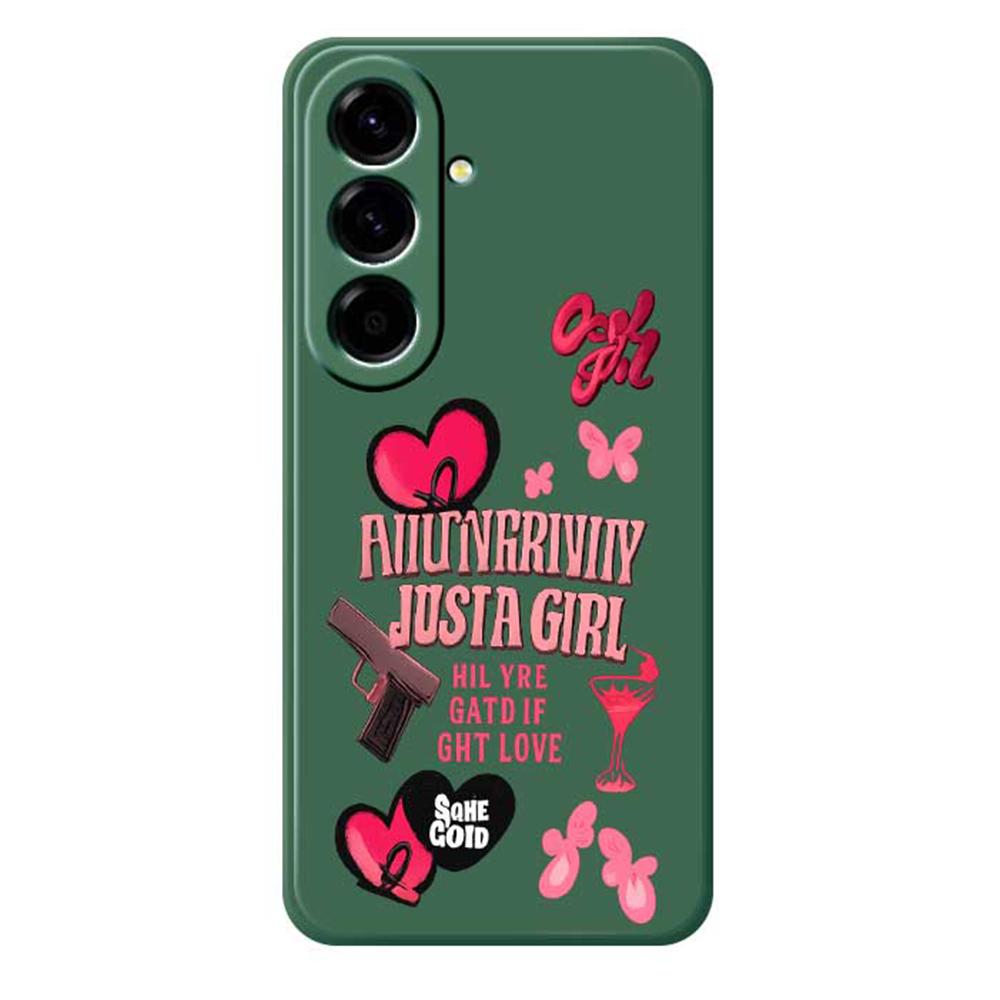 Чехол для Samsung Galaxy A56 5G Розовый с принтом узора элементов Прямоугольный TPU Задняя крышка для телефона