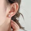 Женские минималистичные серьги из стерлингового серебра с кубическим цирконием в виде планеты Сатурн