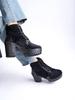 Shoetopia Женские короткие ботильоны на массивном каблуке с нескользящей подошвой, удобные модные ботильоны на щиколотку | Мягкая амортизирующая подошва | Для повседневной носки, вечеринок и зимы