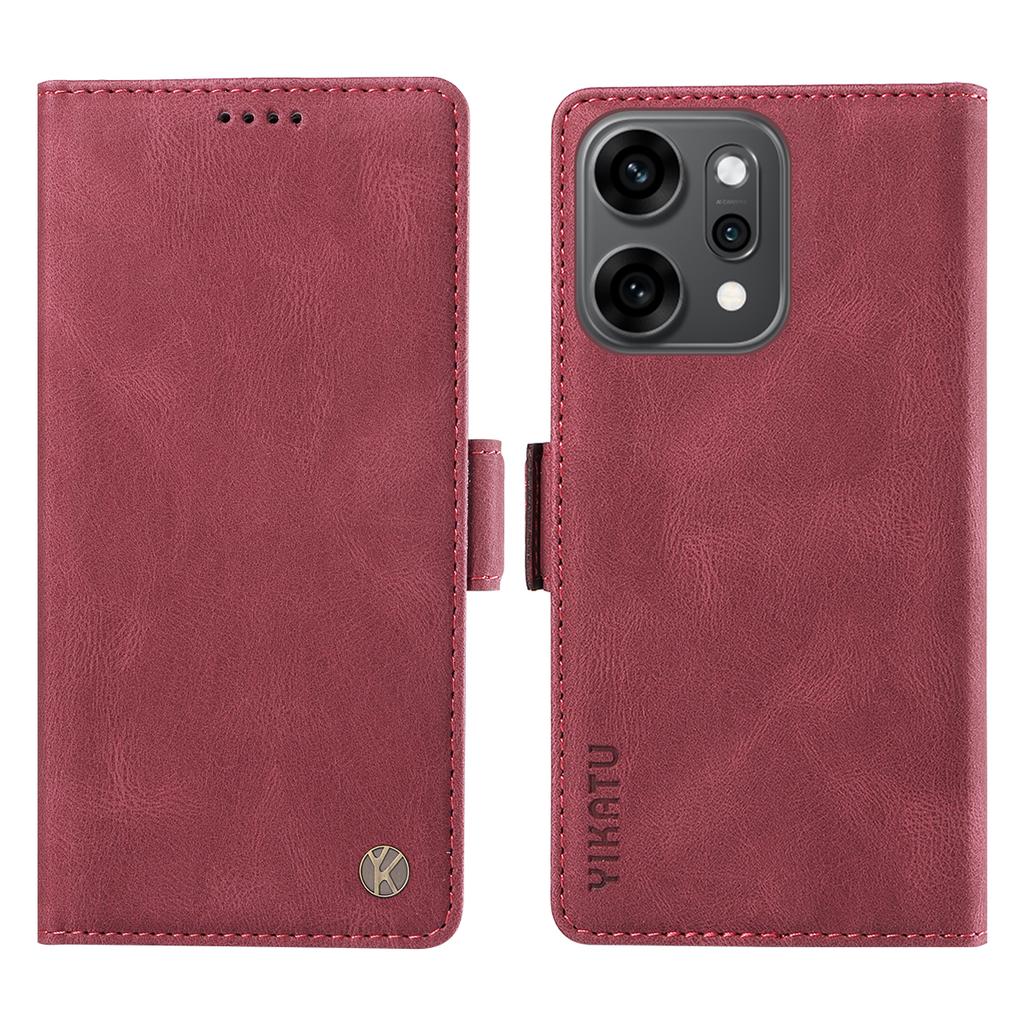 For Oppo Reno14 Pro 5G (China)/Oppo Reno14 Pro 5G (Global) Leather Case YIKATU YK-005 Skin-touch Feeling Wallet Phone Cover