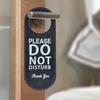 Do Not Disturb Door Hanger Double-sided Faux Leather Welcome Please Knock Home Office Door Handle Sign Hanging Decoration Ornament