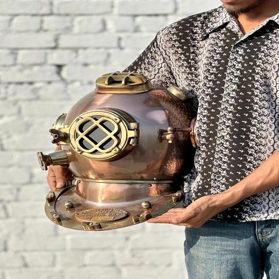 45.72 Cm Handmade Diving Helmet, Us Navy Marine Diving Helmet Heavy Marine Divers Helmet Gift