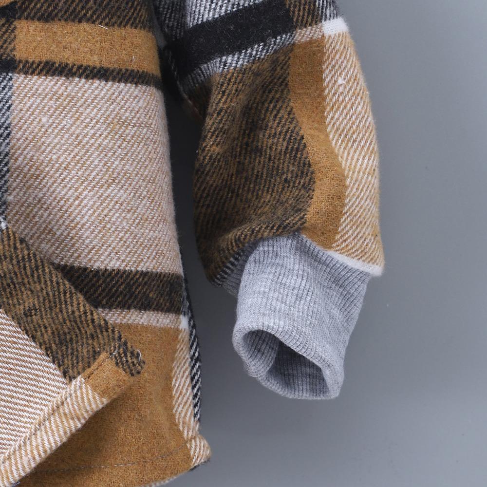 Детская одежда Осень/Зима Комплект из двух предметов для мальчиков: клетчатая толстовка с капюшоном контрастной расцветки и брюки с длинными рукавами (Топ + Брюки)