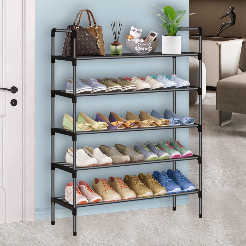Металлическая полка для обуви: Пылезащищенный, многослойный, смелый стиль для хранения в прихожей