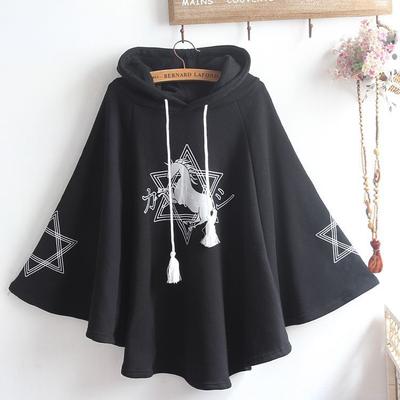 Милые японские худи больших размеров для женщин, толстовка с капюшоном с принтом, преппи стиль, свободный плащ, топы Y2k, осенние пальто, женские