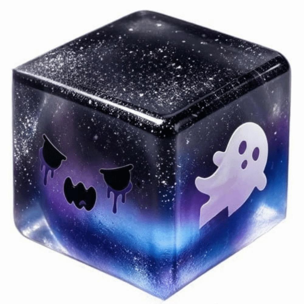 Spooky Design Fidget Toy Slow Rebound Stress Relief Toy Cube Maltose Squishy Halloween