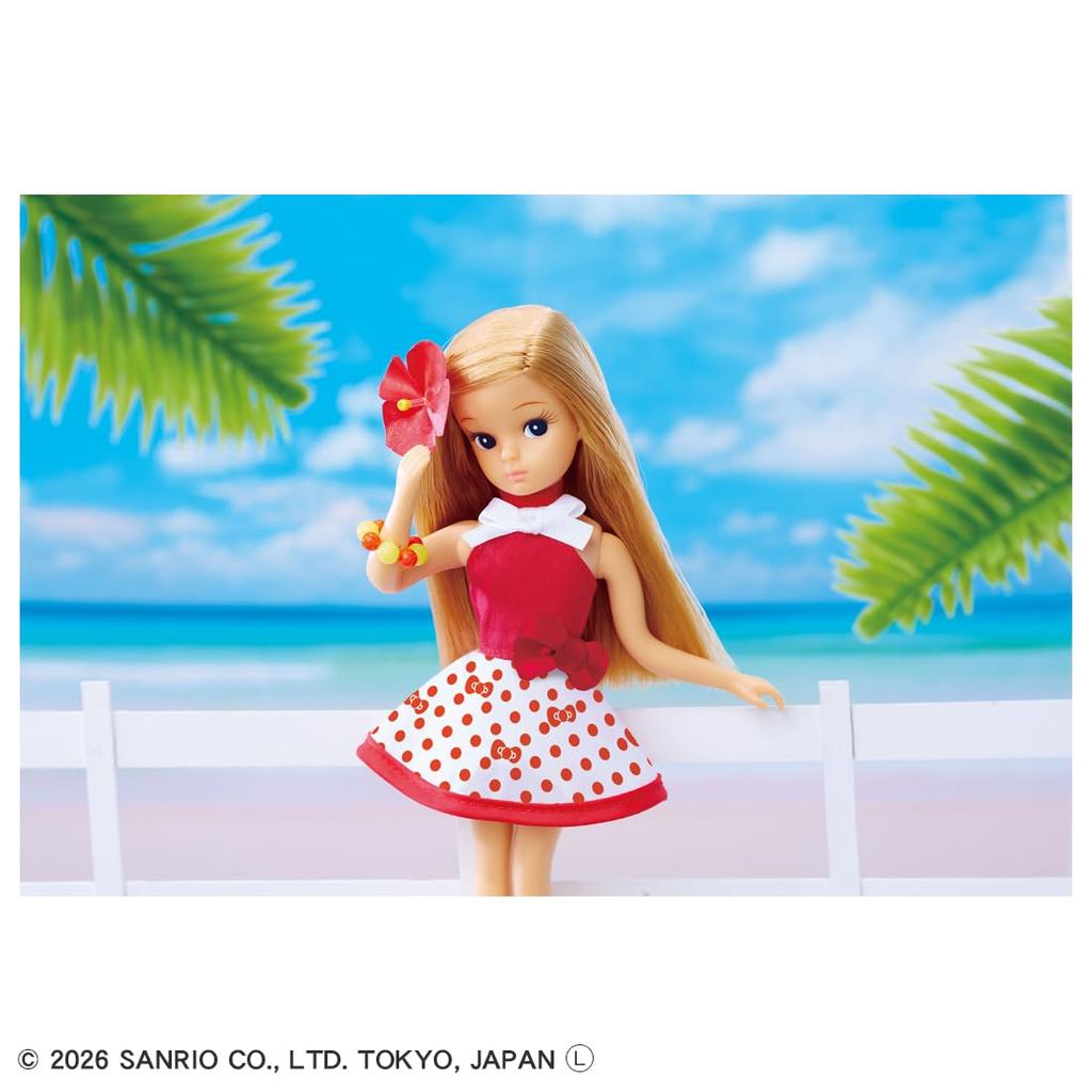 TAKARA TOMY Кукла Licca Ретро Licca Китти на каникулах Игрушка для ролевых игр для детей от 3 лет Загорелая Одевалка