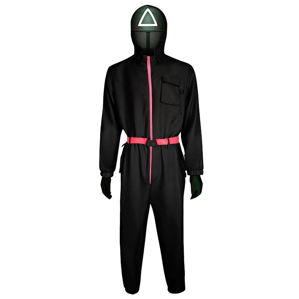 Детский черный комбинезон для косплея с длинными рукавами