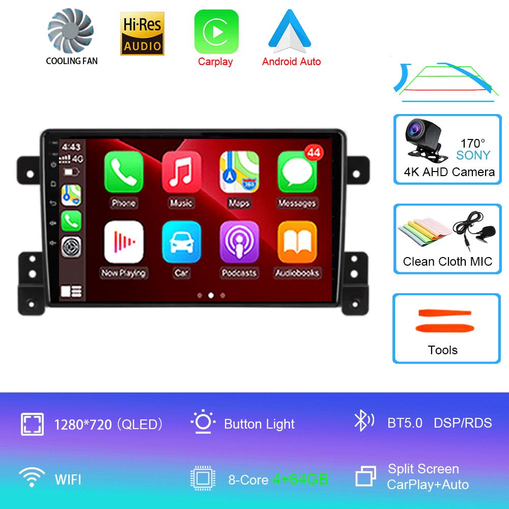 Android 14 для Suzuki Grand Vitara 3 2005-2012 2013 2014 2015 2 Din автомобильный радиоприемник стерео мультимедиа видеоплеер навигация Carplay