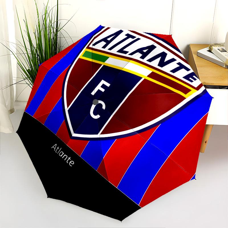 Зонт-автомат с узором Atlante FC, портативный и складной дизайн, 8 спиц, рождественский или день рождения подарок.
