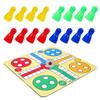 Interactive Toy Ludo Chess Set Folding Roll Up Chessboard Toy Party Game Flying Chess  Travel Funny