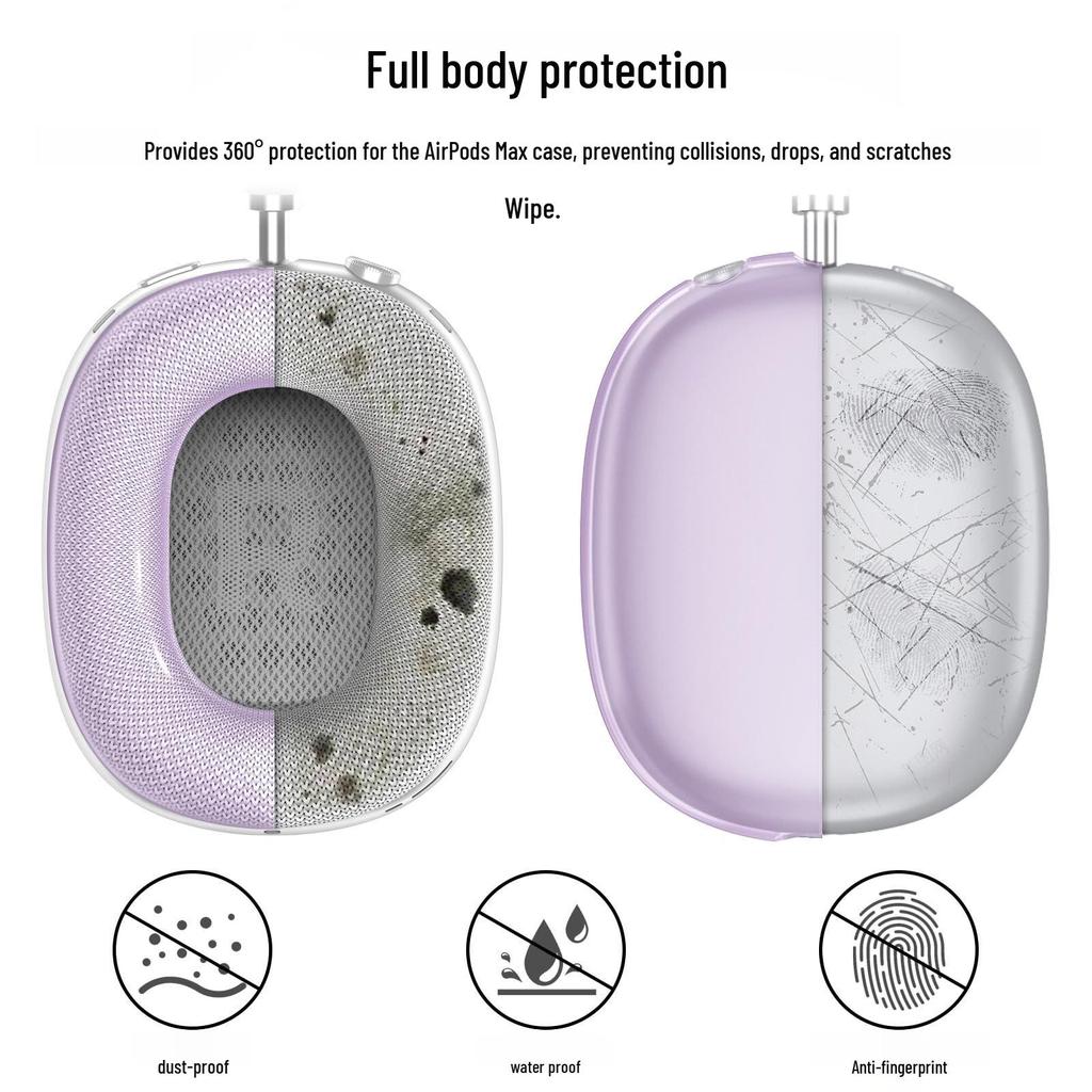 Transparent Silicone Protective Case for AirPods Max Earphones