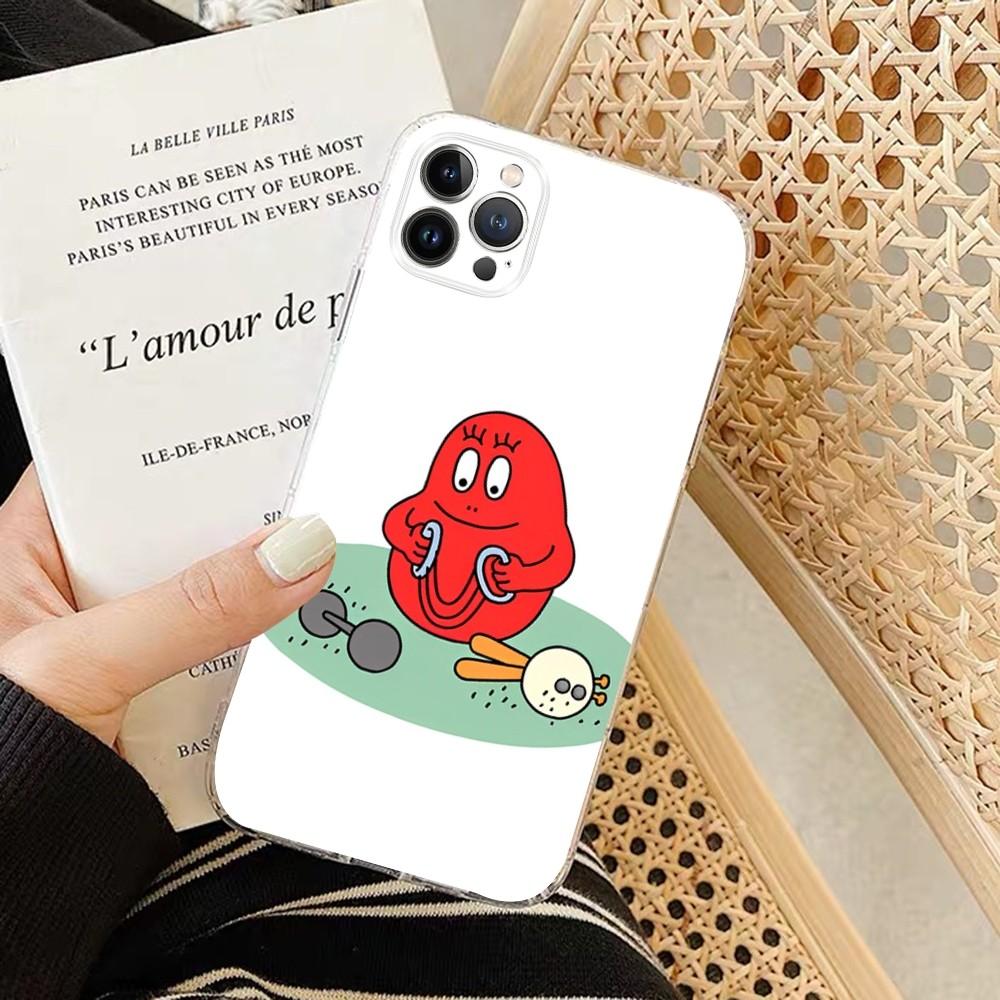 Cartoon Barbapapa Phone Case For iPhone 14 13 12 Mini 11 Pro XS Max X XR SE 6 7 8 Plus Soft Silicone Cover