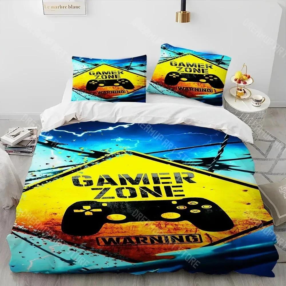 3D Печать Игровой Геймпад Комплект Постельного Белья, Пододеяльник Комплект Постельного Белья Чехол На Одеяло Наволочка, Размер King Queen Комплект Постельного Белья