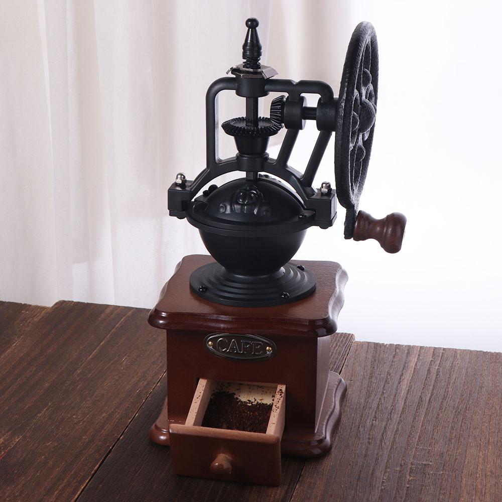 Hand Cranked Vintage Coffee Bean Grinder Manual Coffee Grinding Machine Coffee Mill Burr Cafe