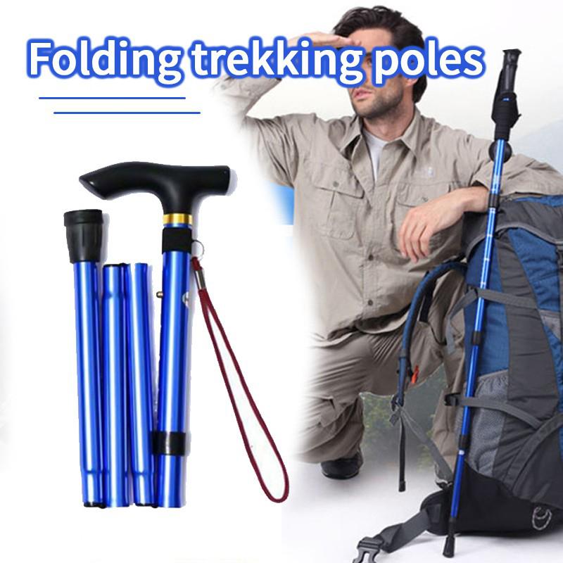 Регулируемая трость для ходьбы, 2 секции, устойчивая, противоскользящая, костыль, для пожилых людей, для альпинизма, пеших прогулок.