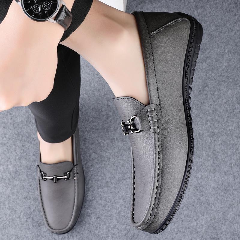 Fashion Fashion Brand Men's Casual and Comfortable Driving Shoes Spring and Summer Men's Non Slip Soft Sole Cowhide Casual Leather Shoes